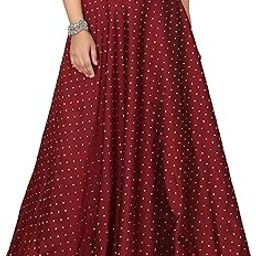 Women's Readymade Polyester Taffeta Floor Length Skirt Lahenga Ghaghra-image-82