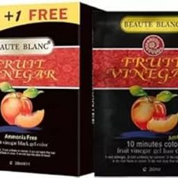 BEAUTE BLANC Fruit Vinegar Hair Gel Color Dye for Men & Women- 30ml x 11 (10 + 1 Free Pouch), BLACK-image-29
