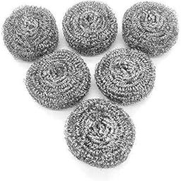 Stainless Steel Scouring Pads, Pack of 6, Large Size, Metal Scrubbers for Kitchen and Bathroom Cleaning-image-86