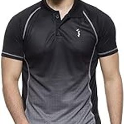 Men's Polo Activewear T-Shirt for Casual Wear | Spread Collar | Short Sleeve | Half-Button Closure | Jersey T-Shirt Crafted with Comfort Fit for Everyday Wear-picture-5