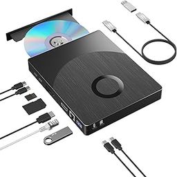External Blu-ray Drive 8 in 1, Support 100G Disc 3D Optical Bluray Drive with HDMI/LAN/USB 3.0/Type-C/SD/TF Port Interface Suitable for Windows XP/7/8/10/11 MacOS for PC,Laptop,Desktop,Mac-picture-12