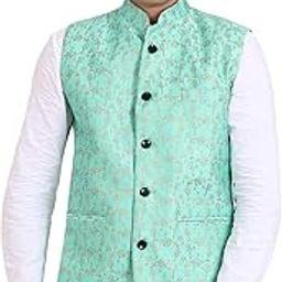Men's Solid Banarsi Nehru Jacket-picture-33