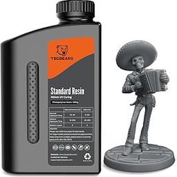 TECBEARS 1kg 3D Printer Resin, 405nm UV Curing Standard Resin, Fast Curing 3D Printing Liquid for LCD DLP SLA Printers, Low Shrinkage, High Accuracy, 1000g, Grey-20