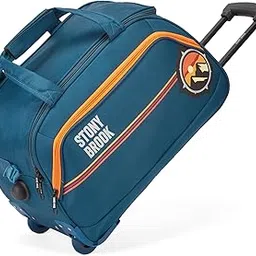 by Nasher Miles Sunset Polyester Cabin Small 52 cm Teal Wheel Duffel Bag for Travel | Duffle Bag with Trolley-image-28