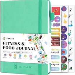 EPEWIZD Food and Fitness Journal Hardcover Wellness Planner Workout Journal for Women Men to Track Meal and Exercise Count Calories Weight Loss Diet Training Weight Loss Tracker Undated Home and Gym-image-91