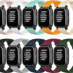 QGHXO Band for Garmin Venu Sq, Soft Silicone Replacement Watch Band for Garmin Venu/Venu Sq/Venu Sq Music (No Tracker)-image-33