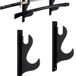 Indusoire 2 Pcs Katana Stand Wall Mount Sword Stand for Katana and Ninja Swords, Katana Holder for Display in Living Rooms, Bedrooms, Shops or Offices-image-47