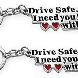 Drive Safe Metal Keychain | Perfect Birthday, Anniversary, Valentine Gift for husband Men Boyfriend-picture-38