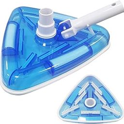 GKanMore Pool Vacuum Head 11" Triangular Transparent Weighted Vacuum Head with Brush and Handle for Cleaning Swimming Pools Vinyl Pools-22