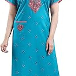 Women's Cotton All Over Print Maxi Nighty-image-32
