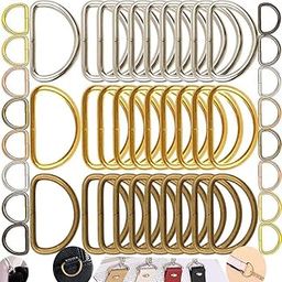 DIY Crafts Metal D Ring Semi-Circular D Ring for Hardware Bags Ring Hand DIY Accessories For DIY Works (5 Pcs, Nickel Silver)-20