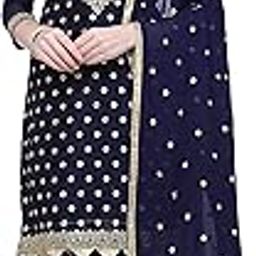 Women'S Navy Blue Chanderi Cotton With Embroidered Work Unstitched Salwar Suit (EJ3400-Patiala Goli- Navy)-picture-20