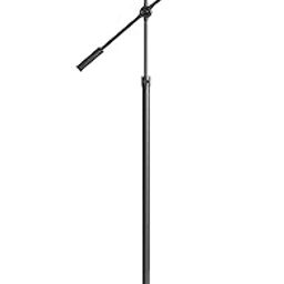 Divine Trends Black Modern Reading Floor Lamp Task Standing - Adjustable Height & Moveable Pack Of 1 - Metal, Led-26