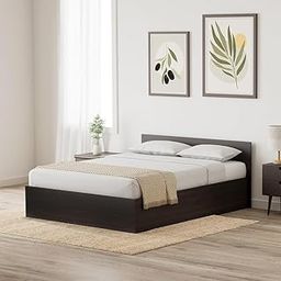 Solid Wood King Size Bed with Geometric Headboard Design Wooden Double Bed Cot Bed for Bedroom Furniture-27