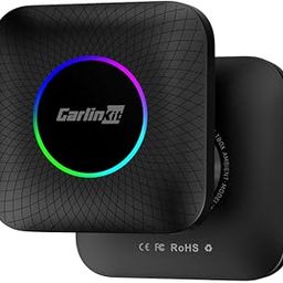 Carlinkit Latest Ai Box LED, Android 13, Qualcomm 6225, 8GB+128GB, Wireless CarPlay Android Auto 3-in-1 Dongle comes with Google Play Store, Streaming Video, Only for the Vehicle with Wired CarPlay-0
