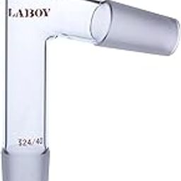 Laboy Glass 3 Way Distilling Thermometer Adapter with 24/40 Joints-18