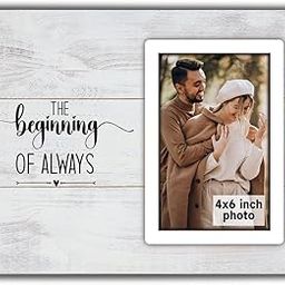 SZ-PengXin Engagement Picture Frame 8x10, Engagement Gifts for Couples, Wedding Picture Frame, Wedding Gifts for Couples, Engagement Photo Frames, The Beginning of Always Engagement for 4x6 In Photo-picture-28