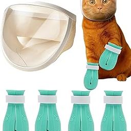 5 Pcs Cat Face Cover,Cat Muzzle,Anti Bite Cat Mask,Suitable for Veterinary Visits,Pet Bathing,Nail Trimming or Training Courses,Comfortable and Breathable Design-image-84