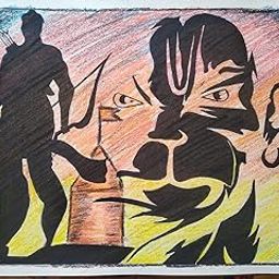 Jai shree Ram painting by Suyog Chaudhari For home decor size 43 * 32 with frame-13