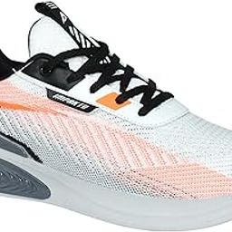 Men White & Orange Sports Shoe-picture-0