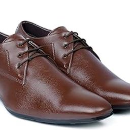 Men's Black Height Increasing Formal Lace-Up Derby Shoes-image-53