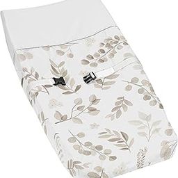 Sweet Jojo Designs Floral Leaf Boy or Girl Baby Nursery Changing Pad Cover - Gender Neutral Ivory Cream Beige Taupe and White Gender Neutral Boho Watercolor Botanical Flower Woodland Tropical Garden-image-54