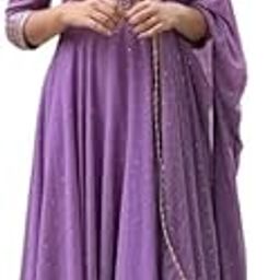 Women's Gorgeous Fox Georgette with Attractive Embroidery Gown with Duptta with Lace-picture-44