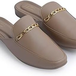 Elegant Chain-Embellished Slip-On Mules for Women Comfortable lightweight and Cushion Footbed for Casual Office & Party.-image-94