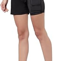 2 in 1 Running Sports Shorts for Women with Mobile Phone Pockets - Double Layered Yoga, Gym Shorts with Inner Tights for Women Workout - Quick Dry & Moisture-Wicking Active Wear-image-48