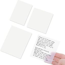 UDHVREKH 150 Sheets Clear Sticky Note Pads 3 Sizes Transparent Sticky Notes Pads 76mm*76mm Waterproof Self Adhesive Perfect for Reading Writing Notes Book Markers, Study Office School Supplies-image-2