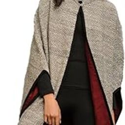 Women Rose-Breasted Grosbeak Cape (Black/DEEP RED_Free Size)-46