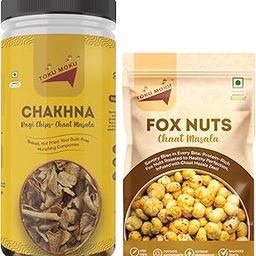 Toku Moku - Ragi Chips Chaat Masala Flavor | Healthy and Tangy Snacks Waffers with 45g Makhana Pouch-image-76