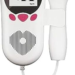 ACCUTRUST Fetal Doppler for Doctors and Mothers Fetal Heart Rate Monitor with LCD Display White Pink-24