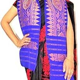 BRAND : Bodo, Boro Aronai - Traditional Handwoven Muffler,Traditional Handwoven Ethnic MUFFLER/SCARF-UNISEX with different Design woven with varied colors.Colour:Blue &Golden-image-32