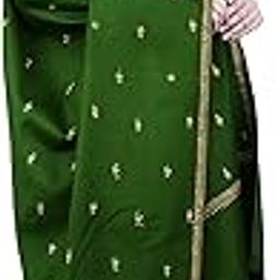 Women's Kashmiri Hand Embroidered Pure Wool Shawl (750_Green_Free Size)-image-12