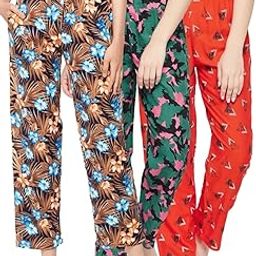 Womens Track Pant Lower Fully Stretchable Free Size Cotton Printed Payjama/Lounge Wear–Soft Cotton Night Wear/Pyjama for Women(Pack of 3Pcs),Prints May Vary (Assorted Pyjama)-image-58