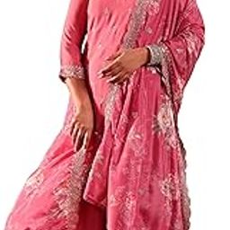 libas Womens Embroidered Silk Blend Straight Kurta With Palazzos and Dupatta-picture-33
