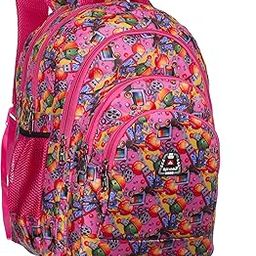 30 L |Floral Printed School Bag| College Tuition Laptop Backpack Bag for Girls & Women | 5 Compartment School Bag For Girls-image-1