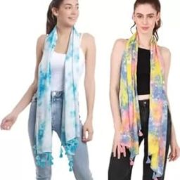 Women and Girls Cotton Viscose Scarfs Stoles Combo Set-Soft Comfortable Stylish-image-54