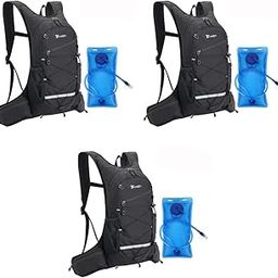 PROBEROS® Trekking Backpack with 2L Water Bladder Waterproof Travel Pack for Hiking Camping Running Professional for Men Women Kids BPA Free 3 PCS-image-12