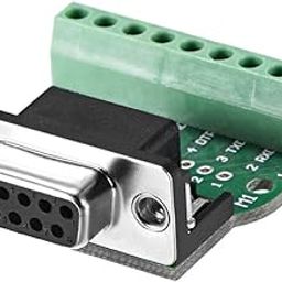 IDUINO D-sub DB9 Breakout Board Connector 9 Pin 2 Row Female RS232 Serial Port Solderless Terminal Block Adapter-image-1