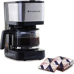 Wonderchef Regalia Pronto Coffee Maker + Coaster Set Gift Combo | Brew Coffee Machine | 6 Cups of Coffee in One Go | Set of 6 Coasters | Abstract Design | 2 Year Warranty on Coffee Maker-image-30