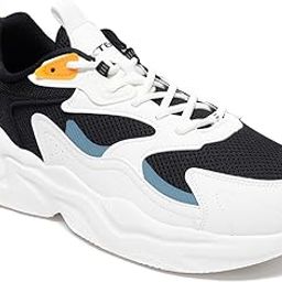 Daddy Series, Classic Black & White colourblocked Retro Design, Attractive Look, Flexible EVA Foam, Flat Heel for Stability, Lightweight lace-up Style, Casual Shoes for Men-image-1