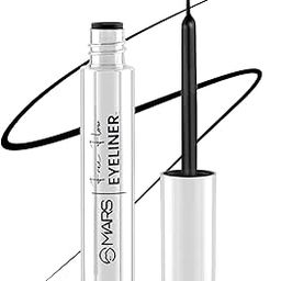 MARS Free Flow Eyeliner Cream with Demi Matte Finish | Long Lasting, Smudgeproof & Easy Glide Formula (6 ml),Black-19