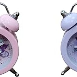 LIGHTER HOUSE Newest Cutest SANROI Kuromi Friends Retro Mini Alarm Clock for Student Girls Use to Wake Up Artefact to Powerfully Wake Up Children Table Clock – 01 Pc. Mix Colour and Design-picture-11