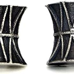 Pure Sterling Silver 925 Shiva Damroo (Damru) Earring Studs for Men-image-35