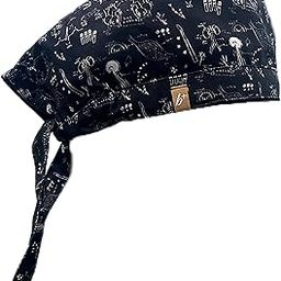 FEBRIS Unisex Cotton Bony Anatomy Spark Scrub Cap, Blue, Free Size-image-27