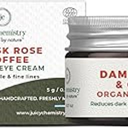Juicy Chemistry Damask Rose & Coffee Under Eye Cream, 5 g, Caffeine-rich Eye Cream for Dark Circles, Fine Lines & Puffy Under Eyes - Certified Organic Night Eye Cream-12