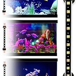 Buraq Mix Color Aquarium Fish Tank Light-For Making Your Fish Tank Superior|Waterproof Ip68 Rated|Light Fully Submersible Decorative Lamp (Can Be Used Up To 2.5 Ft Tank,Mix Color) - Glass,Led-picture-2