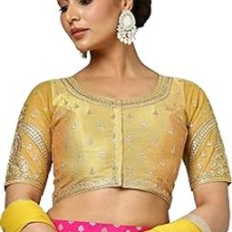 Womens Tissue Embroidered Padded Blouse with Sequins-image-66